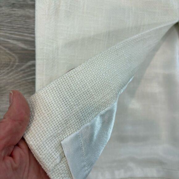 Catherine Curtis Vintage White Pencil Twill Midi Skirt 100% Cotton sz 8 - Picture 5 of 11